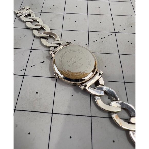 Ecclissi Women's Sterling Silver Chain Link Bracelet Watch Blue Dial - Picture 6 of 9